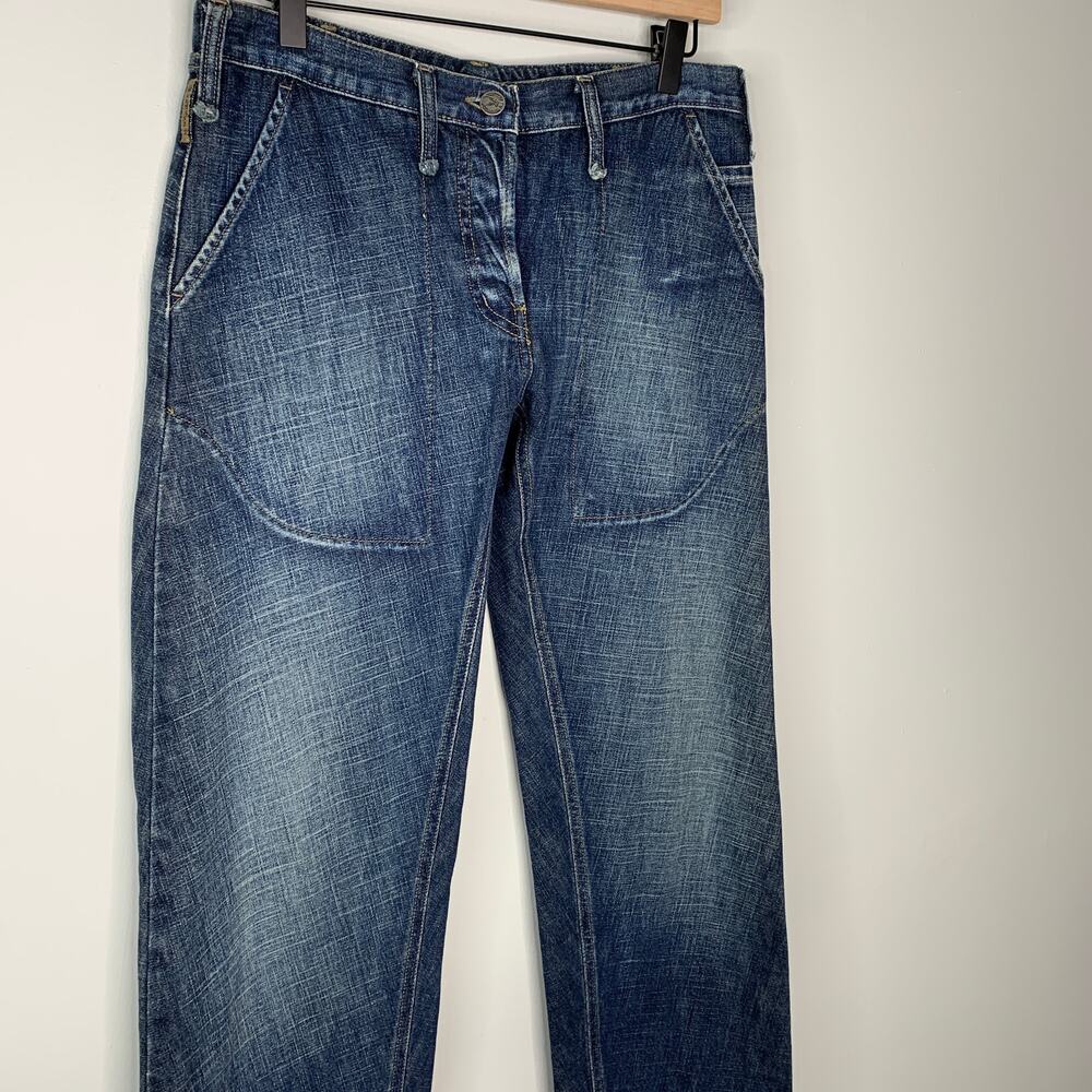 Vintage 90s Armani Jeans Women’s High Waist Straight Leg Denim Blue Italy Size 8 - Picture 5 of 10